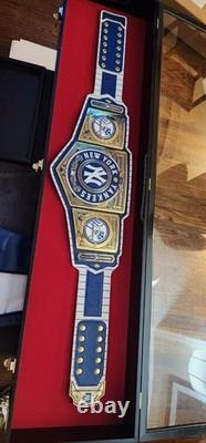 Wrestling Belt Display Case Walnut Wood WWE MMA Boxing Title Cabinet Shadow Box