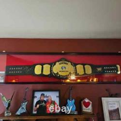 Wrestling Belt Display Case Wood WWE MMA Boxing Championship Title Wall Cabinet