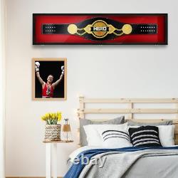 Wrestling Belt Display Case Wood WWE MMA Boxing Championship Title Wall Cabinet