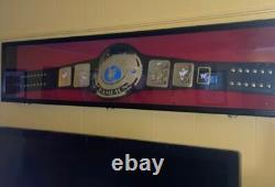 Wrestling Belt Display Case Wood WWE MMA Boxing Championship Title Wall Cabinet