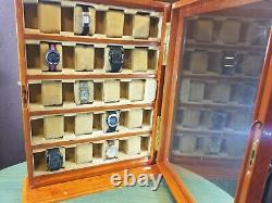 Wristwatch Wood Display Case Holds 20 Units