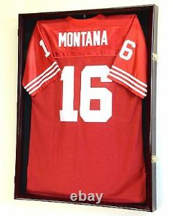 XL Football Hockey Baseball Sports Jersey Display Case Frame Cabinet Shadowbox