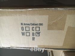 XL JERSEY DISPLAY CASE CABINET SHADOWBOX LOCKABLE WithHANGER /WOOD/GLASS/BLACK \\