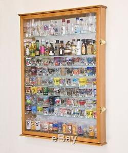 XL Shot Shooter Glass Display Case Cabinet Rack Holder Mirror Back Shotglass