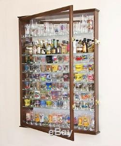 XL Shot Shooter Glass Display Case Cabinet Rack Holder Mirror Back Shotglass