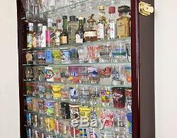 XL Shot Shooter Glass Display Case Cabinet Rack Holder Mirror Back Shotglass