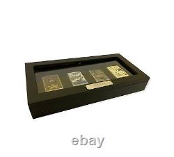 Zippo Lighter Display Case + 4 Lighters Collectables Smoking Supplies Gift NEW