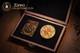 Zippo Roulette Lighter With Brass Heavy 3d Engraving & Wood Display Case