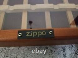 Zippo Wall Wood Storage Collection Display Cabinet Case Box Holder 25 Lighters