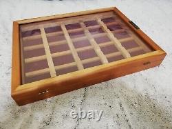 Zippo Wall Wood Storage Collection Display Cabinet Case Box Holder 25 Lighters