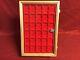 Zippo Lighter Oak Wood Display Case With 30 Compartment Holder